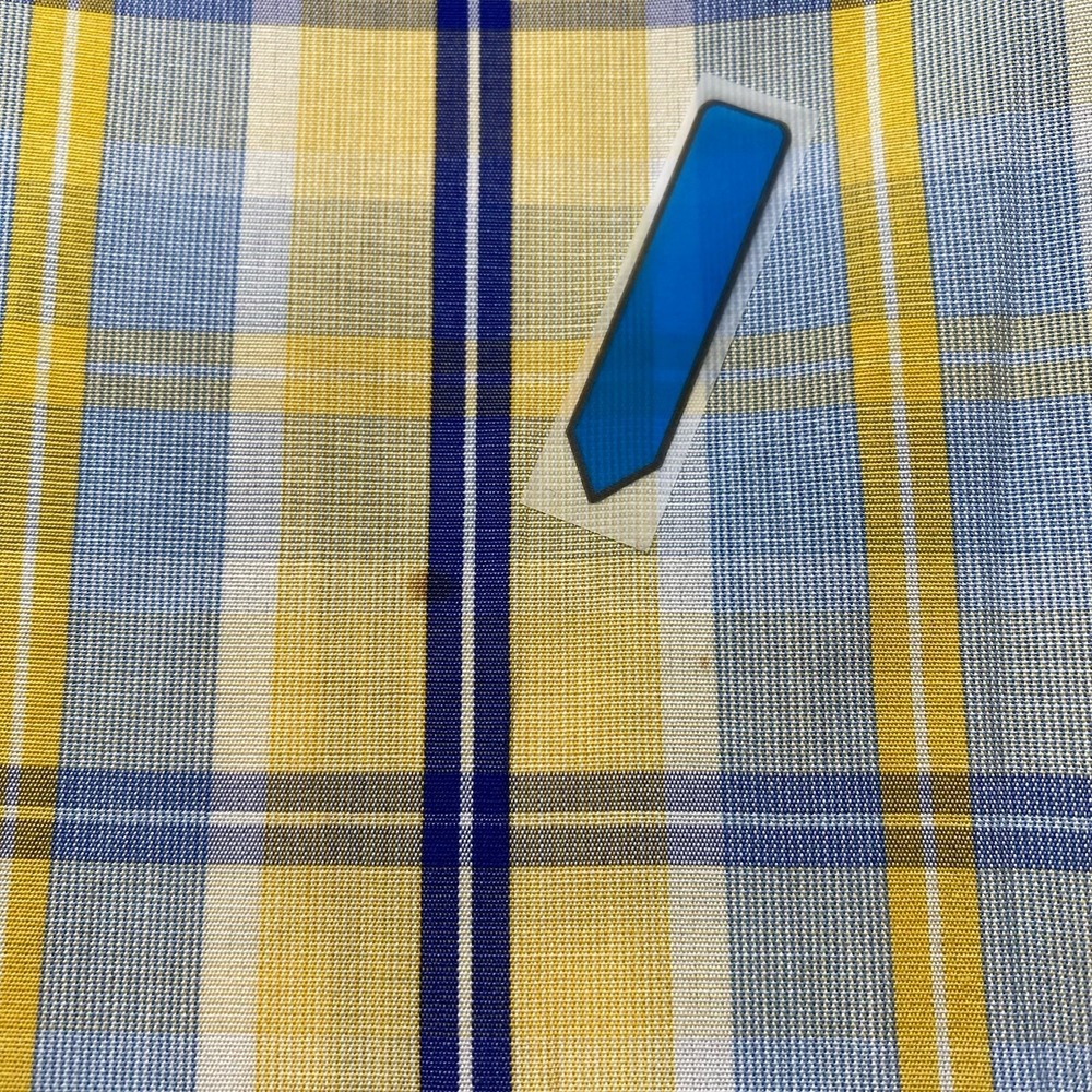 Turnbull Asser Dress Shirt 16 Blue Yellow Plaid - Picture 9 of 10